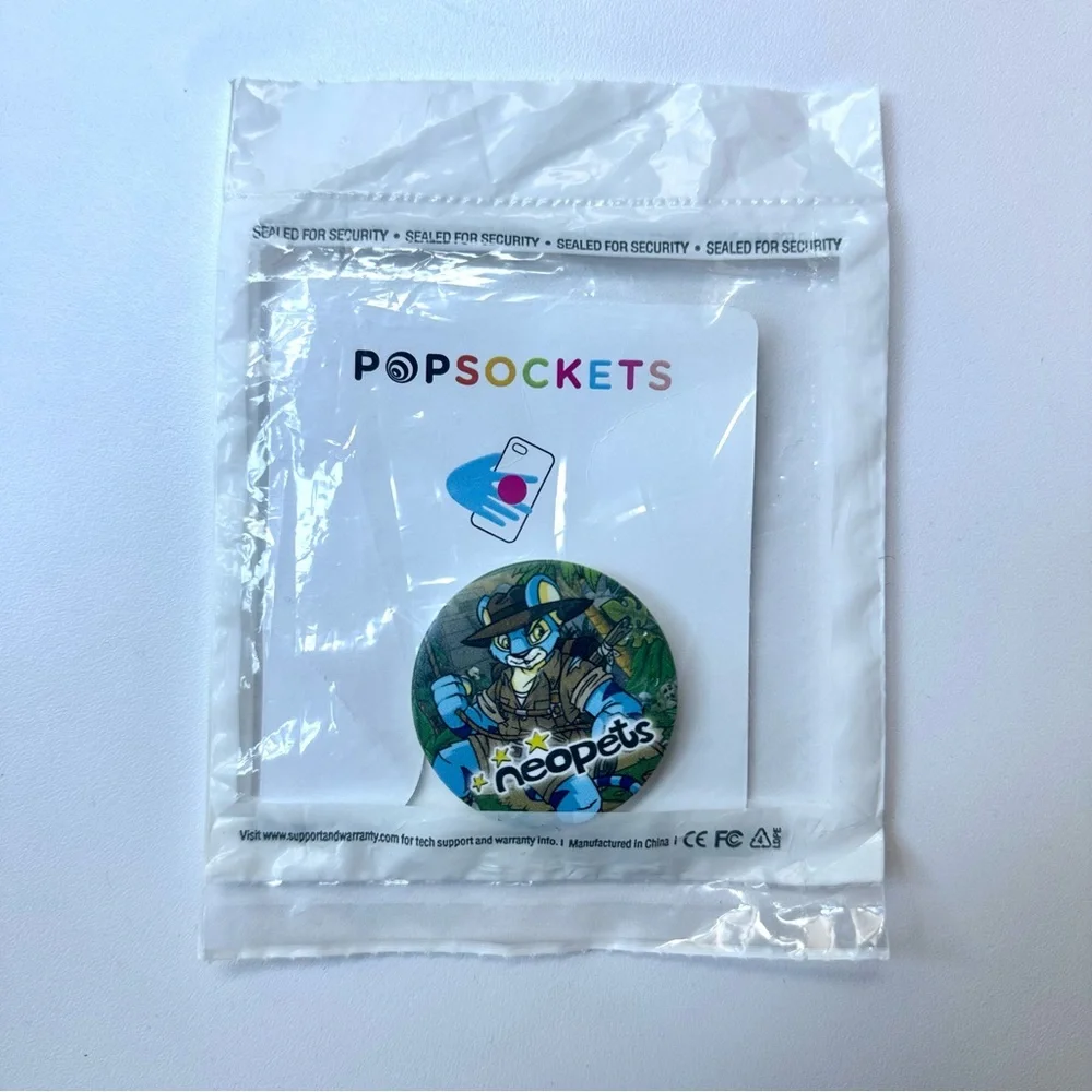 RARE - NWT Official Neopets Jake the Explorer Kougra PopSocket
